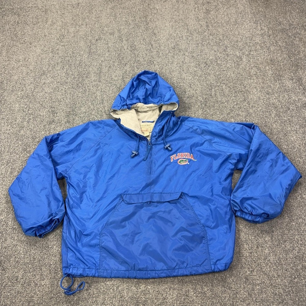 Florida Gators Jacket Mens Large Blue NCAA Football Steve & Barry's Hooded Lined